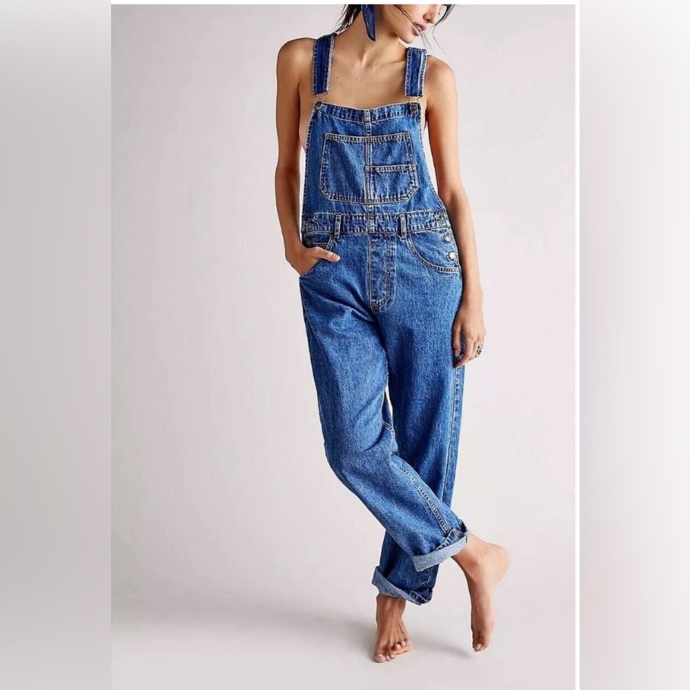 We the Free People Denim Jean Overalls XS